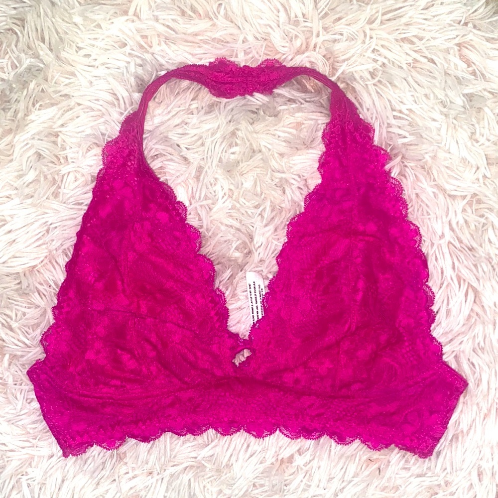 Intamtely by Free People lace halter bralette